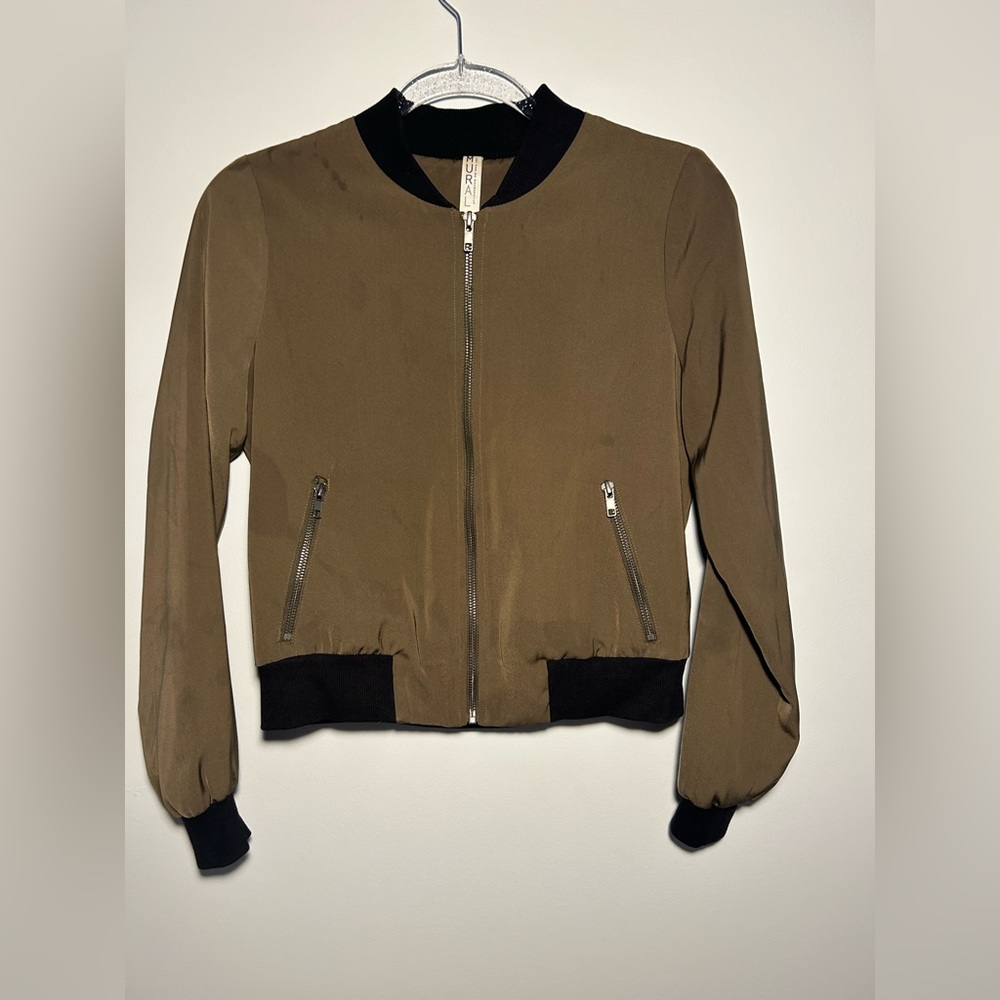 Mural Army Green Bomber Jacket